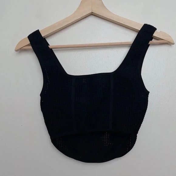 Aritzia XS Babaton Sculpt Knit Bustier Tank Square-neck Bustier Tank In Black - Picture 13 of 13
